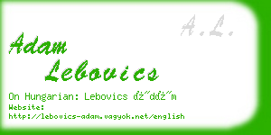 adam lebovics business card